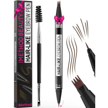 iMethod Eyebrow Pen - Eyebrow Pencil Magical 2-in-1 Eye Brow Pencils for Women with 4-Fork-Tip & Precise Brush-Tip Create Natural Hair-Like Brows