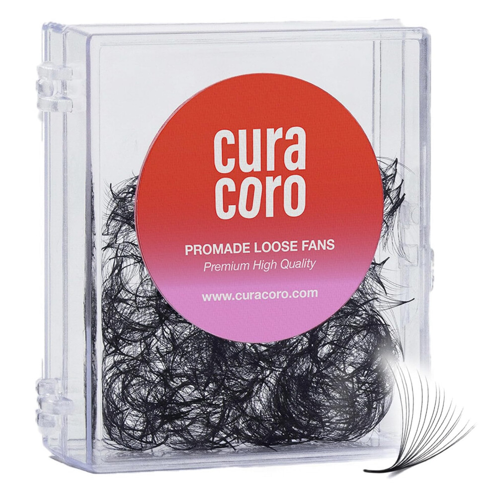 Curacoro Promade 500 Fans 6D-0.07 C Curl 9Mm Length Handmade Volume Lash Fans For Long-Lasting Eyelash Extension