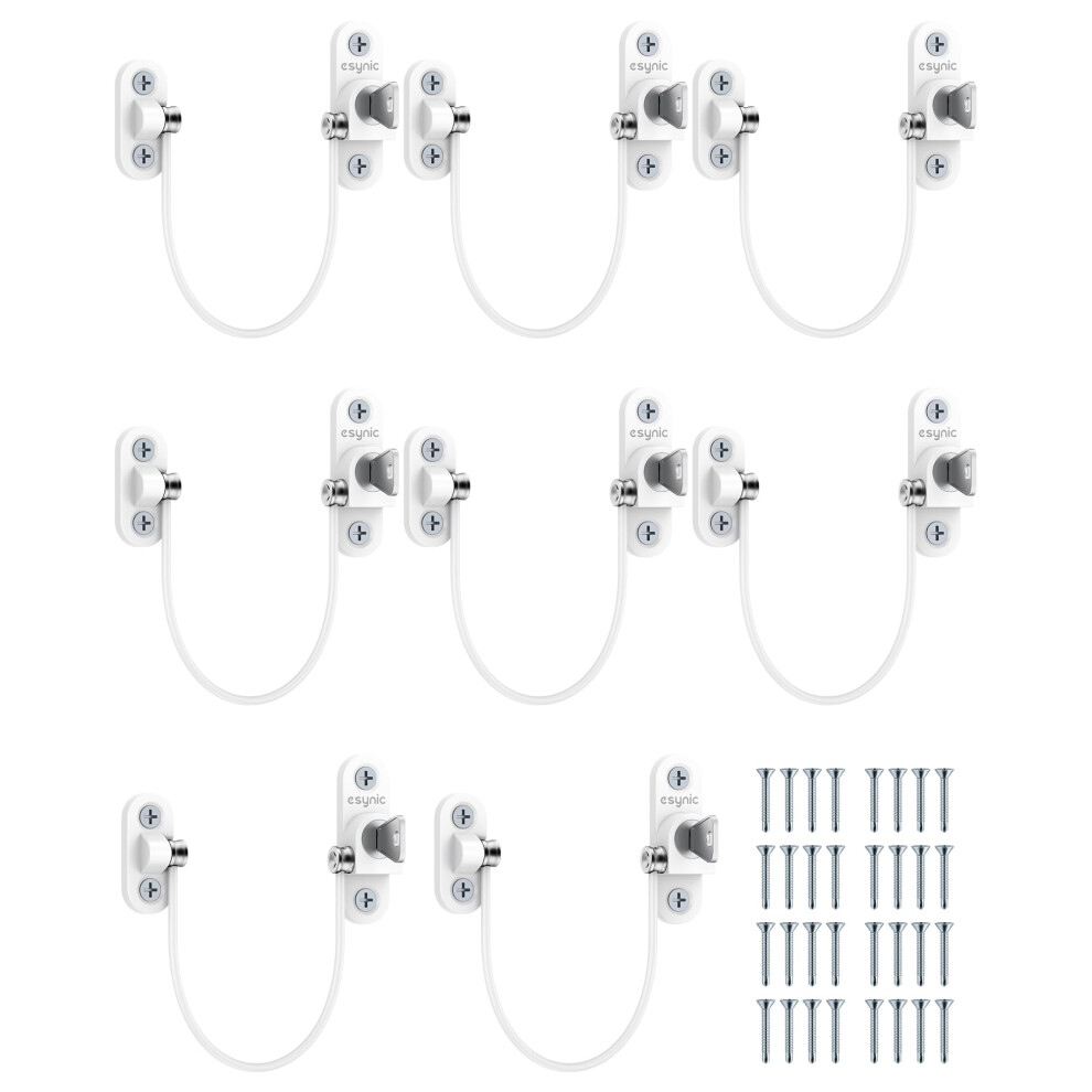 8Pack Window Restrictors For Upvc Lockable Window Restrictor Kids Window Safety Lock With Self Screws Keys Opened Distance Limited And Esynic
