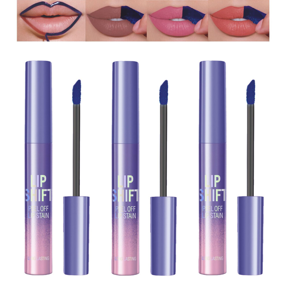 Bekoeen 3 Colors Lip Stain Peel Off, Peel Off Lip Stain, Lip Tint Stain, Peel Off Lip Liner Stain