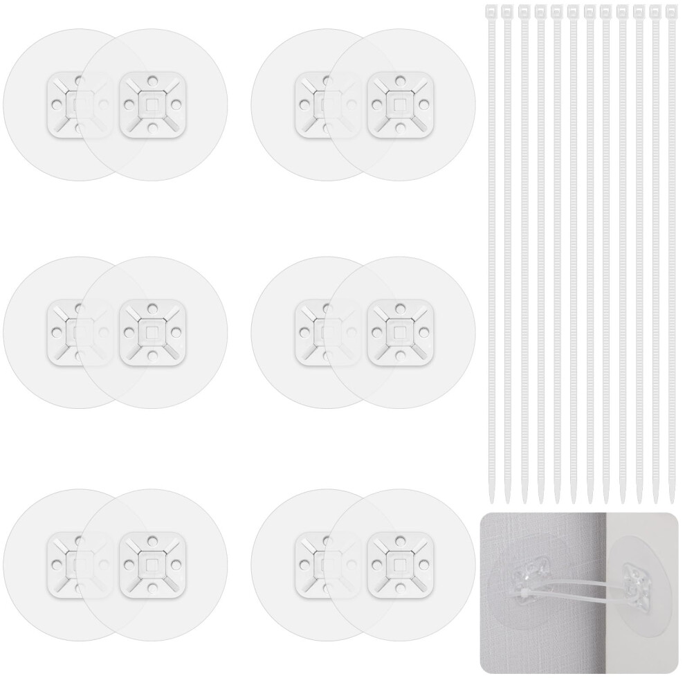 Furniture Straps, 12 Pcs No Drill Self-Adhesive Furniture Wall Straps Child Safety And Pet Protection Hotut