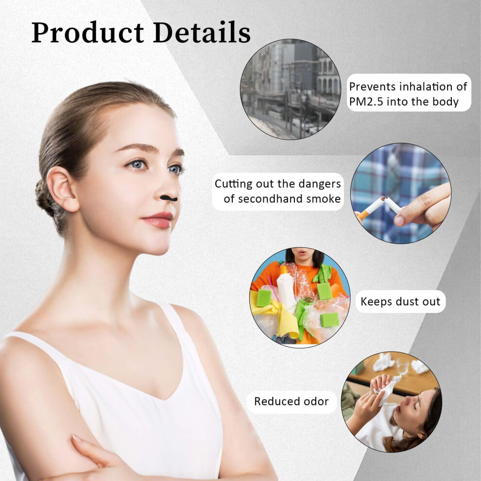 50Pcs Nose Plug Filter, Disposable Nose Filters For Dust, Bulk Softness Sponge Nostril Filters, Nose Plug For Allergies 5051226572685