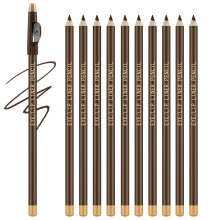 Apooliy 10pcs Eyebrow Pencil Set,Long Wear Brow Pencil with Sharpener,Waterproof Eyebrow Pen,Easy Application for Brows & Eyes