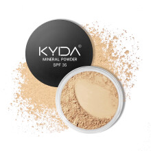 KYDA Mineral Powder Foundation, SPF 35, Lightweight Loose Powder, Skin-improving Mineral Foundation, Buildable Coverage, Natural Glow Base Makeup