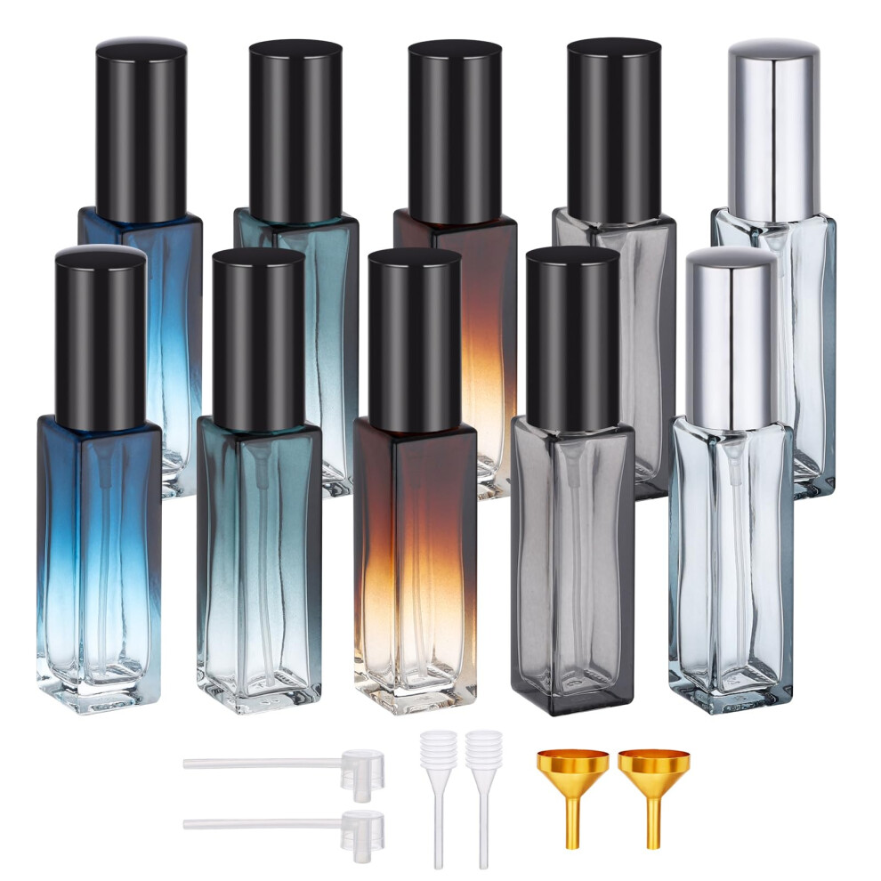 Segus Refillable Perfume Bottle, 10Pcs 10Ml Spray Bottle, Empty Fragrance Atomiser, Refillable And Leak Proof, Perfume Atomiser For Purse, Handbag