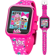 Accutime LOL Surprise Touchscreen Exclusive Pink Smartwatch for Kids-Engaging Educational Games, Step Counter, Fun&Interactive Timepiece (LOL4264AZ)