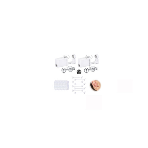 WillTen G23 Titanium Ear Piercing Kit Silver, 2Pack Disposable Ear Piercing Guns with Preloaded 4mm Ball Studs