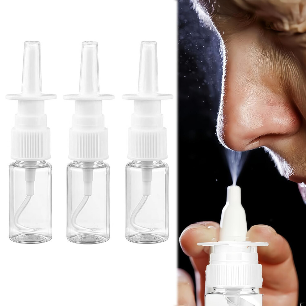 Ezranova 3 Pcs 10Ml Empty Nasal Spray Bottles, Fine Mist Sprayer For Saline Solution, Essential Oils, Rhinitis Care & Travel