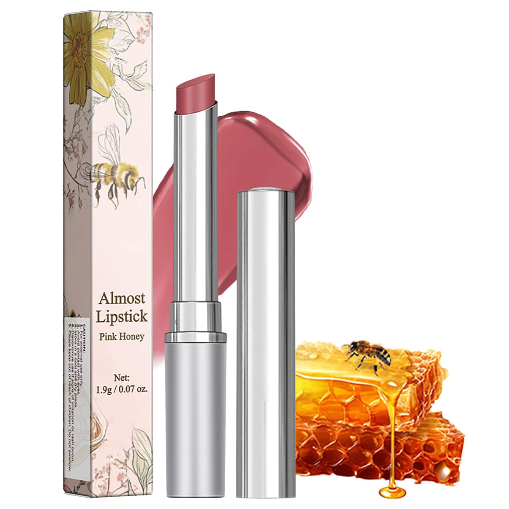 Natrluxe Pink Honey Lipstick - Hydrating Tinted Lip Balm With Creamy Formula, Moisture Shine & Glossy Finish For Dry Lips, Natural Color, 1.9G