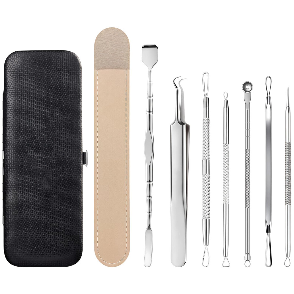 Vesavifaka 6 Pcs Blackhead Remover Tools, Pimple Popper Tool Kit, Blackhead Pimple Comedone Extractor, Acne Tools Extractor Kit