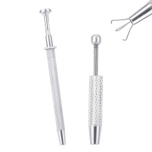 Fukaisu 2 pcs Piercing Ball Grabber Tool set-stainless steel piercing jewelry removal tool