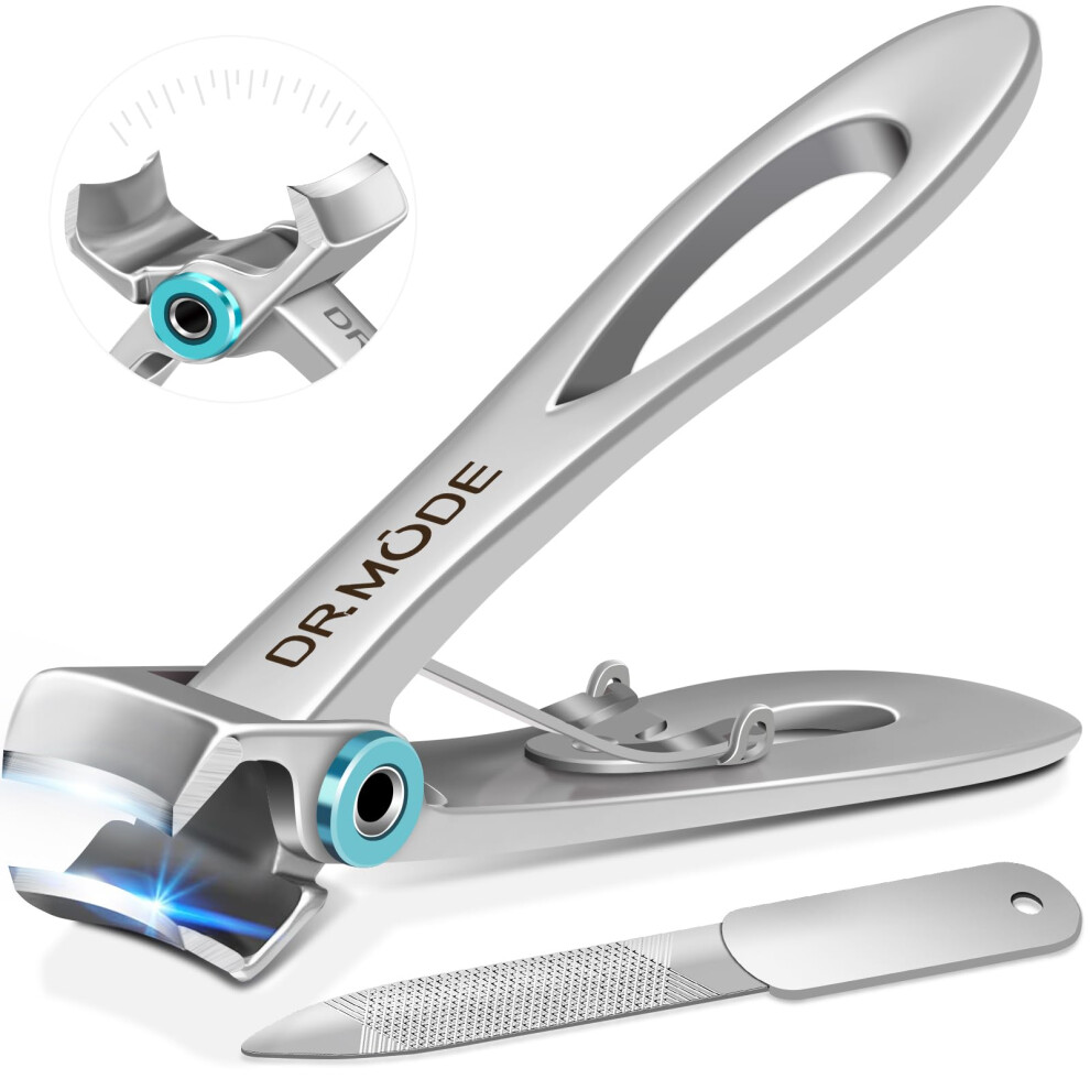 Drmode Nail Clippers - Toe Nail Clippers For Thick Nails For Men With Wide Jaw Opening