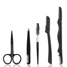 Eyebrow Grooming Kit, 5-in-1 Eyebrow Trimmer Eyebrows Grooming Set with Eyebrows Razors Trimmer, Eyelash Extension Brush, Scissors