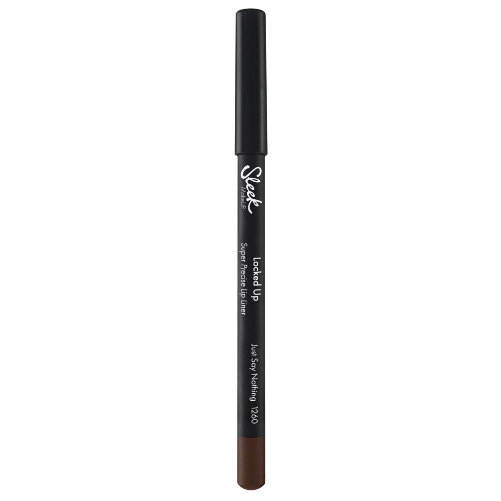 Sleek Brown Makeup Locked Up Super Precise Lip Liner, Long Lasting, Super Pigmented, Just Say Nothing (Dark ) 1.8G