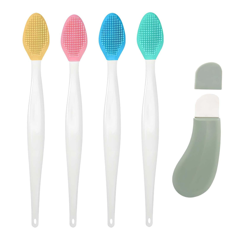 Suupii 5 Pcs Pore Brush Set, Facial Cleansing Brush With Blackhead Remover Tool Face Scrubber Face Brushes For Daily Cleansing Nose Blackhead Clean Scrubber