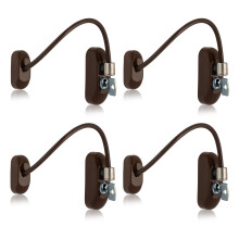 XFORT 4 Pack Viper Key Locking Cable Window Restrictor in Brown, Durable Window Safety Lock for Child Safety and Window Security