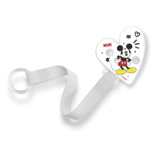 NUK Dummy Clip & Band | for All Soothers | Resilient and Shatter-Proof | Disney Mickey Mouse