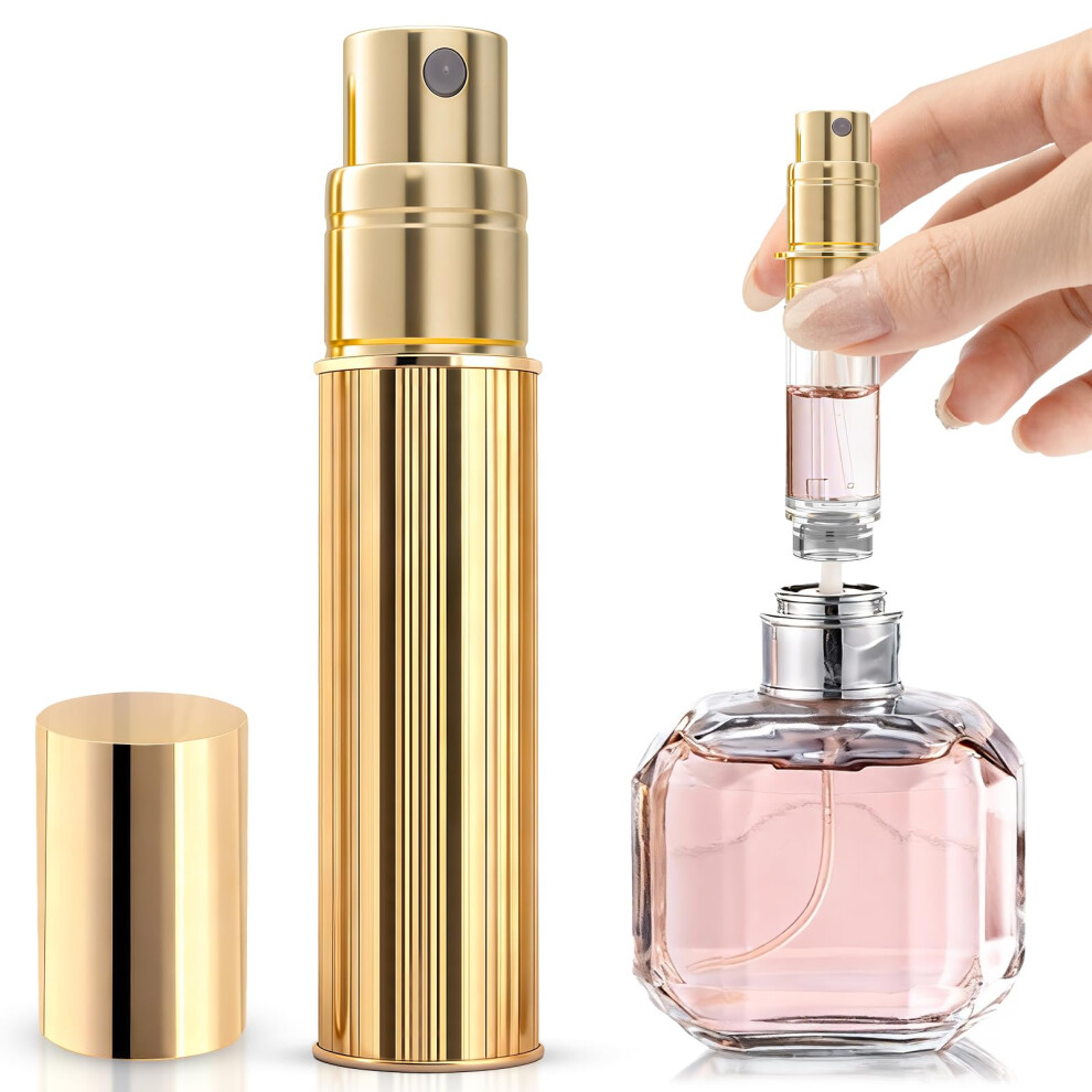 Tonjin 5Ml Travel Perfume Atomiser Refillable, Small Portable Empty Spray Bottle, Leakproof & Easy To Refill Perfume Decanter Cologne Dispenser For