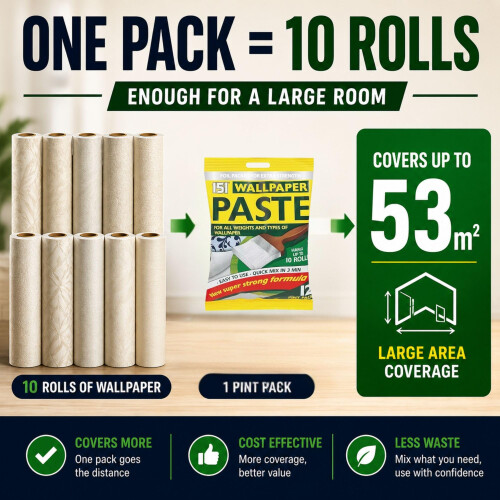 Wallpaper Paste Kit  Includes 10 Roll Adhesive Paste and Wallpaper Kit 2