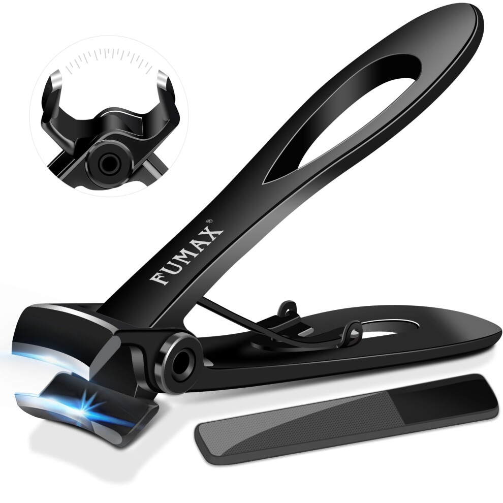 Fumax Nail Clippers For Thick Nails - Large Toenail Clippers For Men Thick Toenails With 15Mm Wide Jaw Opening