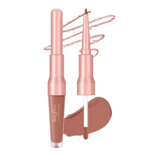 bayfree 2-IN-1 Lip Liner and Lip Stain, High Pigmented Long Lasting Velvet Lip Tint, Well-Defined Lipliner, Weightless Waterproof Not Animal Tested