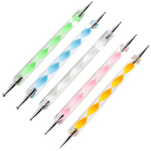 5PCS Nail Dotting Pen Marbleizing Dotting Painting Pen Polish Carving Tool,Paint Manicure Dot Nail Art Set - Multi-Colored