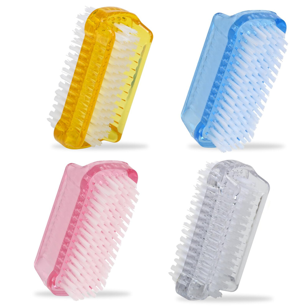 Oktayocum Nail Brush, 4Pcs Two-Sided Scrubbing Brushes, Nail Cleaning Brush, Fingernail Brush With Soft Bristles