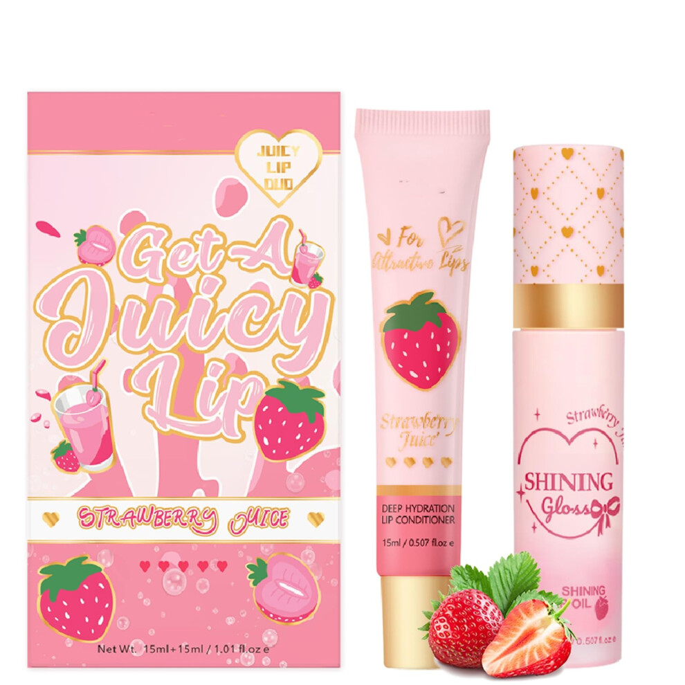 Maggidea Lip Conditioner & Lip Oil Set, Moisturizing Lip Care Duo Set, Hydrating And Nourishing Treatment For Chapped & Dry Lips, Natural Lip Gloss Balm