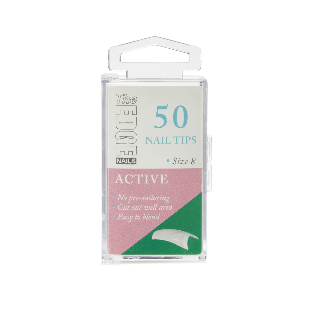 The Edge Nail The Edge Active Nail Tips Size 8 (50 Pack) - Strong Nail Tips