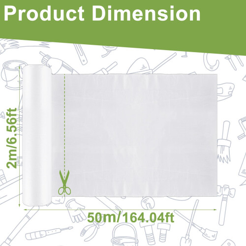 AHAQU 3 Roller Plastic Dust Sheets for Decorating, 2 x 50m/6.5 x 164ft Large Plastic Sheet Rolls 1