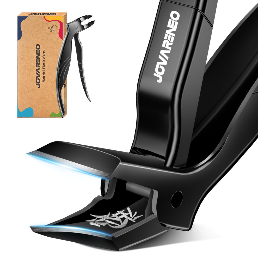 Jovareneo Toenail Clippers For Seniors, Angled Head Large Toe Nail Clippers For Thick Toenails, Wide Jaw Eagle Beak Clippers For Ingrown Nails