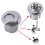 Dual Flush Push Button Threaded Push Rods Short Body D2D Chrome Compatible with 8