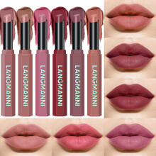 6PCS Matte Lipstick Set for Women, Waterproof & Smudge-Proof Lip Makeup Kit, Long Lasting Velvet Finish Nude Pink Red Lip Colour Collection Gift Set