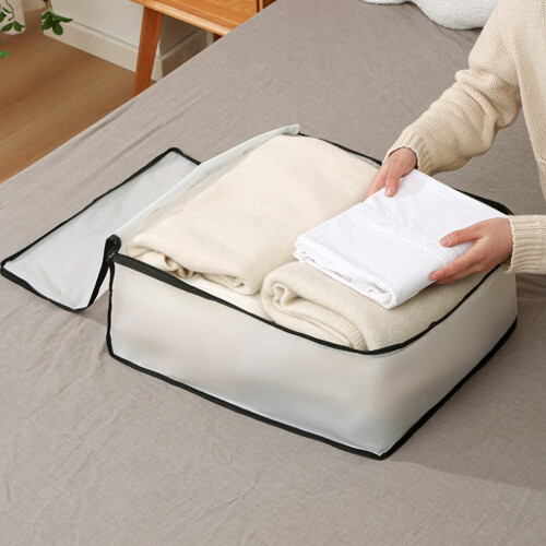 Sac de rangement sous lit blanc 40 x 30 x 20 cm