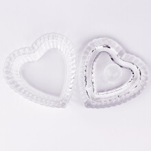 JND Professional Acrylic Liquid Monomer Dappen Dish + Lid Glass Crystal Bowl Nail Art Powder Cup (Mini Heart)