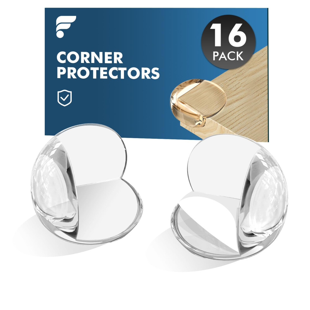 Shinfly Corner Protectors For Baby, 16 Pack Thick Table Furniture Edge Protectors For Kids With Strong Adhesion