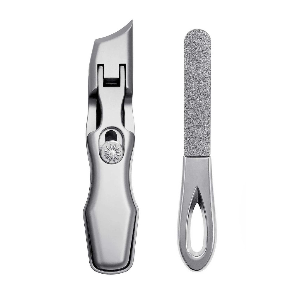 Vogarb Slanted Toe Nail Clippers For Thick Nails Extra Wide Jaw Opening Heavy Duty Large Ingrown Toenail Clippers Fingernail Cutters No Splash For
