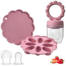 Orliver Baby Fruit Feeder Ice Lolly Moulds, Fruit Feeder for Babies Teething Relief, Baby Food Feeder for Safe Infant Self Feeding