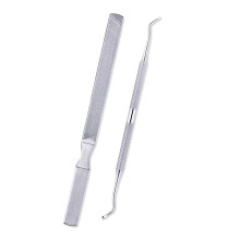 2PCS Toe Nail Files for Fungal Thick Nails,Long Steel Nail File for Onychomycosis, Fungal & Ingrown Nails