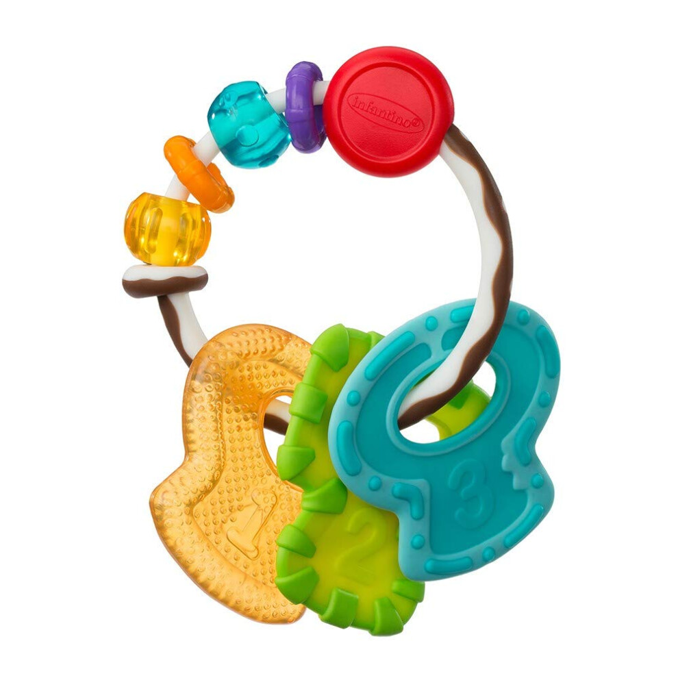 Gogaga ! - Teething Toy For Babies - Slide And Chew Teether Keys - Multi Sensory Teether - Sensory Development - Stimulate Motor Skills Infantino