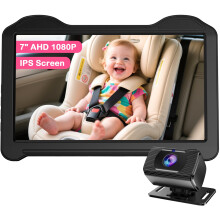 Tomoia 7-Inch HD 1080P Car Seat Camera for Baby: See Your Baby Clearly with Unob