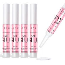 Makartt Strong Nail Glue, 5s Dries Quickly, No Need for Nail Lamp Cure, 5PCS Nail Glue Extra Strong For Acrylic Tips, Stick On Nails and False Nails
