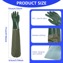 ANOMM Pond Gloves Long Arm Waterproof Reusable HeavyDuty Rubber 2795 D