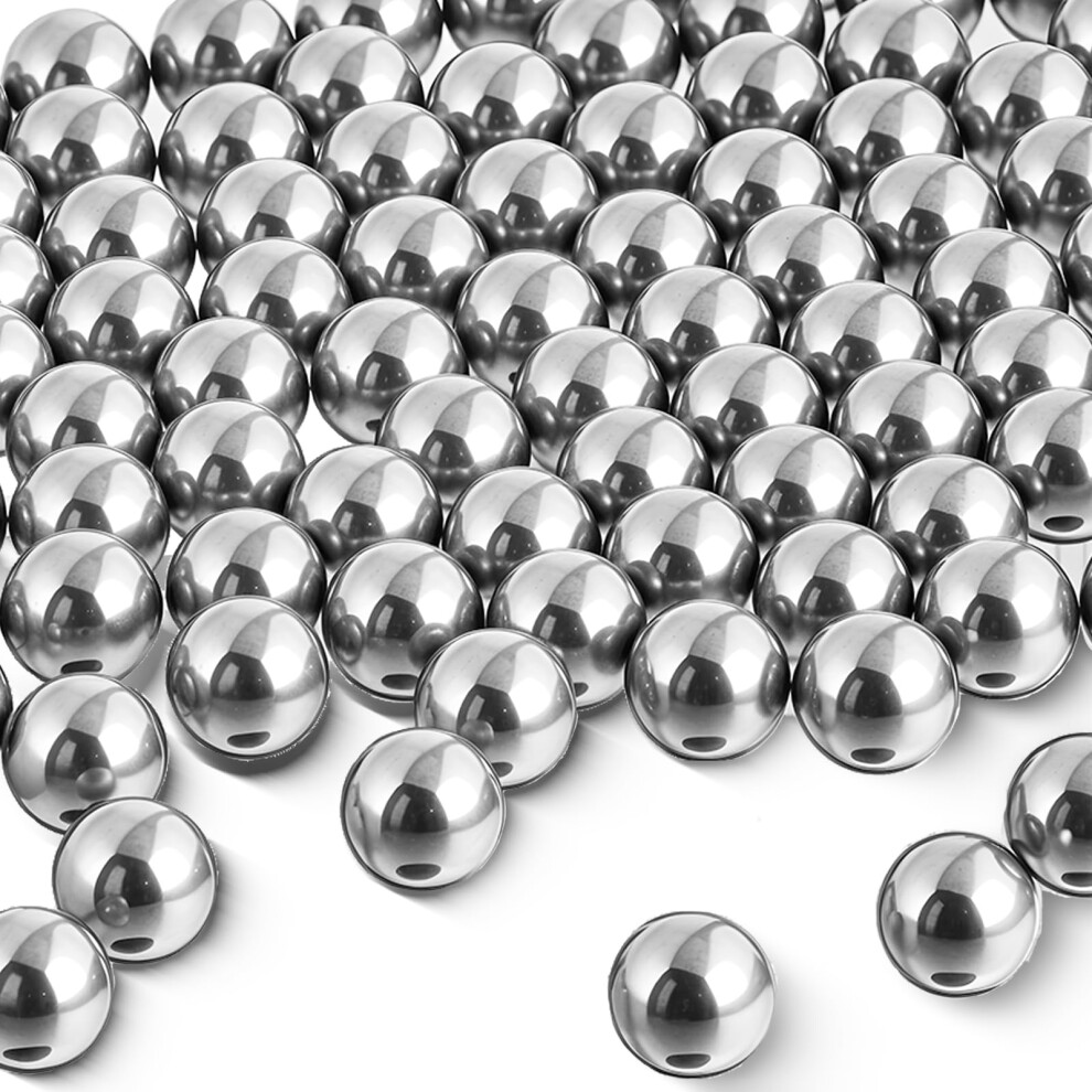 Zeyiyer 100 Pcs Paint Mixing Balls, Decanter Cleaning Balls Shaker Ball Paint Shaker Stainless Steel Polish Ball Bearings Nail Polish Mixing Agitator