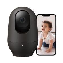 nooie 2K baby monitor, 360Pan/Tilt Wi-Fi Pet Camera with Phone App, Indoor Secu