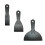 Brilovent 3pc Versatile Plastic Scraper Set - Putty Scraper, Flexible Putty Filler Scraper Tools for Spackling, Patching, Smoothing and Filling 3