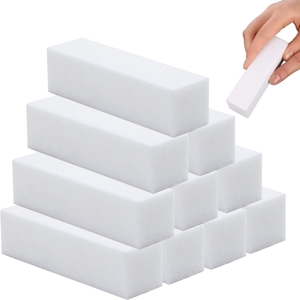 Blunesta 10 Pack Professional Nail Buffer Blocks For Acrylic Nails - 4 Way Buffing Kit For Smooth & Shiny Manicure & Pedicure