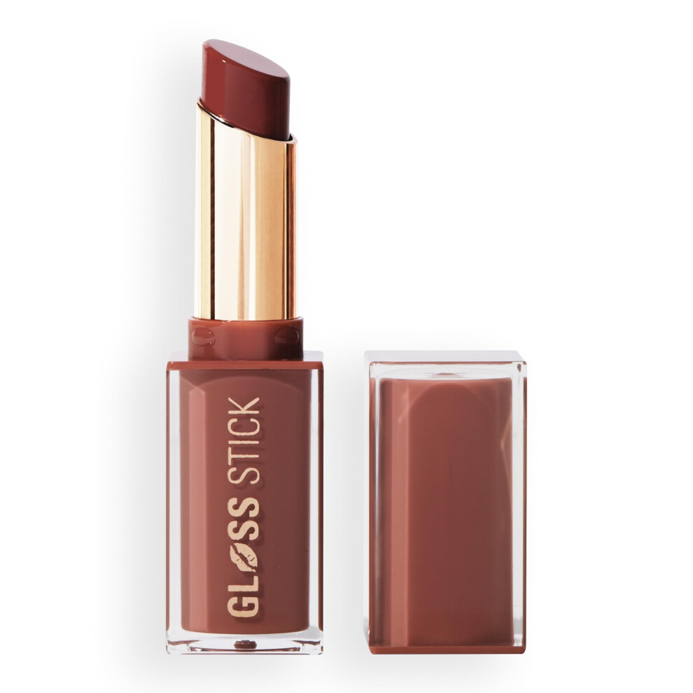 Revolution Beauty London Cream Revolution Pout Lip Gloss, Pigmented High Shine Formula With Hyaluronic Acid & Vitamin E, Vegan & Cruelty-Free, 3G, Toffee Nude