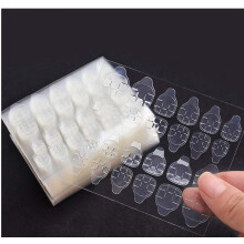 Waterproof Breathable Jelly Double Sided Adhesive Tabs Nail Glue Sticker False Nail Tips for DIY Manicure Nail Art Decoration (240Pack)