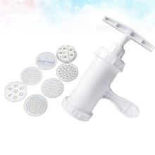 Aparat manual de făcut tăiței, PVC, alb, set de 7 piese